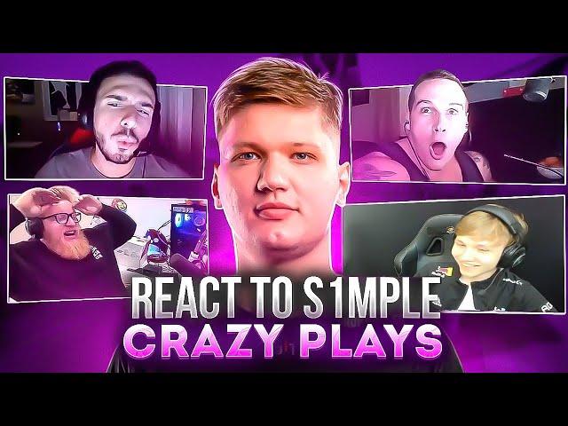 CSGO PROS and STREAMERS REACT TO S1MPLE CRAZY PLAYS!