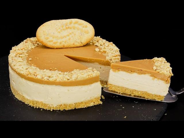 No Bake Lotus Biscoff Cheesecake no gelatin, no eggs, no oven, no mixer