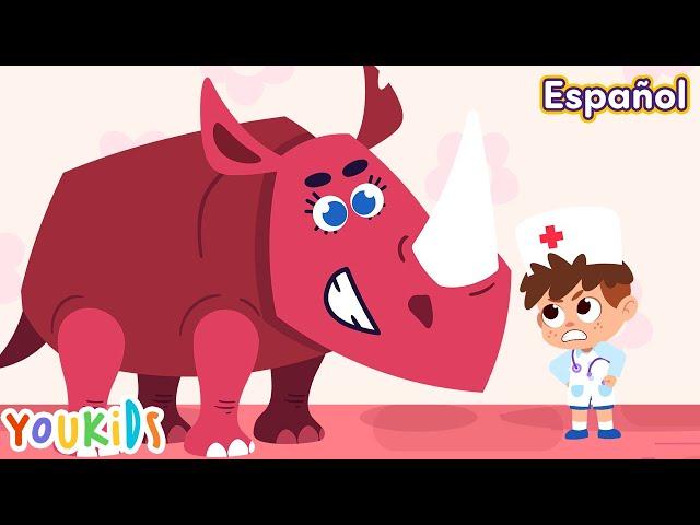 Cinco Monitos con Animales Salvajes | Five Little Monkeys Español | YouKids canciones infantiles