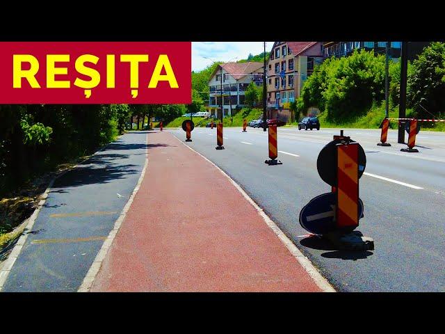 REȘIȚA 2024  AȘA DA! AVEM PISTĂ DE BICICLETE NEÎNTRERUPTĂ  PISTE COMASATE TRIAJ - CENTRU - DOMAN