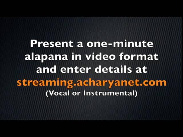 Acharyanet One-Minute Raga Alapana Contest