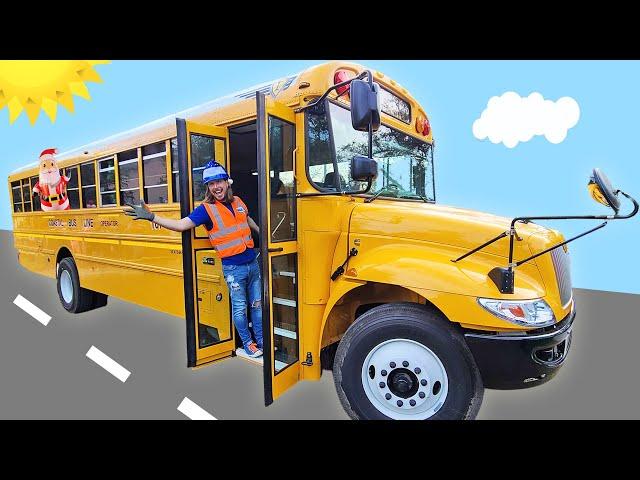 School Bus for Kids | Handyman Hal rides a School Bus | School Bus Parade