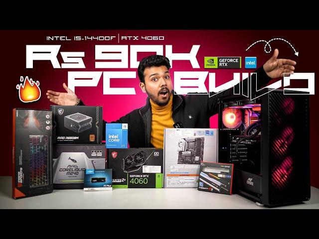 Rs 90000 Best PC Build | Gaming & Editing | i5-14400F & RTX 4060 