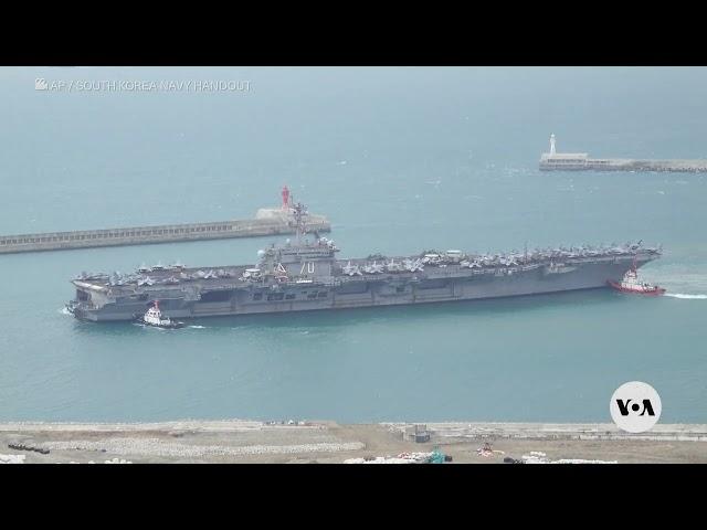 US aircraft carrier arrives in South Korea, days after North Korea test-fired missiles | VOA News