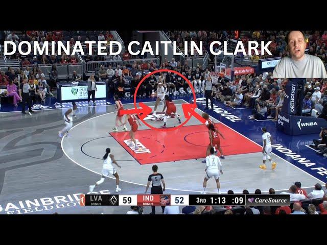 A'JA WILSON just dominated CAITLIN CLARK all night long in their matchup