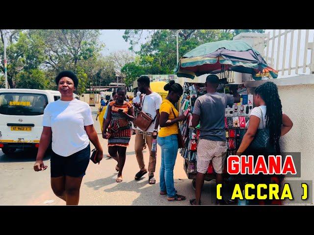 [4K] AFRICA - GHANA, CENTRAL ACCRA, Walking Tour