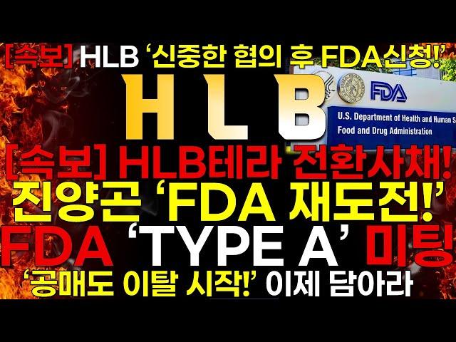 [HLB] [속보]  HLB 진양곤 "FDA 재도전!" feat. HLB' TYPE A 이후 FDA 구체적 신청 로드맵 확정!'