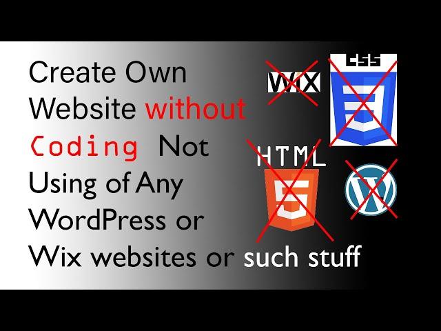 Create Website Without Using Coding!! || HTML & CSS ||