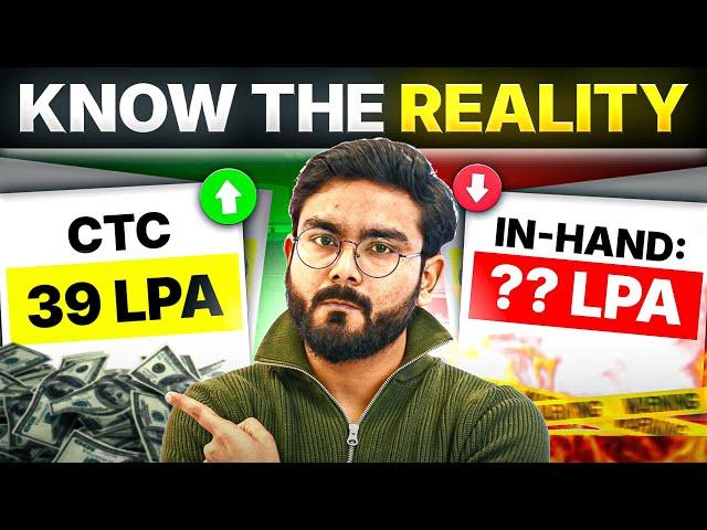 Reality of a 39 lakh salary package at IIT/NIT/IIMs | In hand salary vs CTC