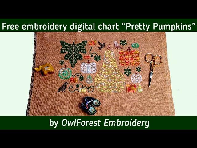 Free cross stitch chart Pretty Pumpkins by OwlForest (Follow the instructions below) Cross Stitching