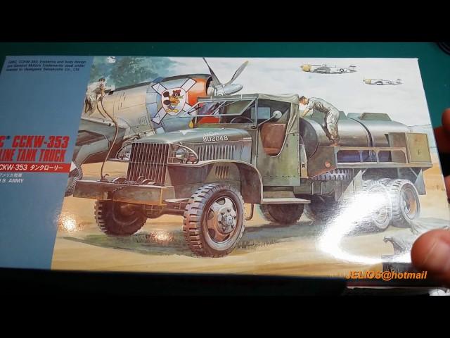 JELIOS unboxing GMC gazoline tank truck 1/72 Hasegawa vintage