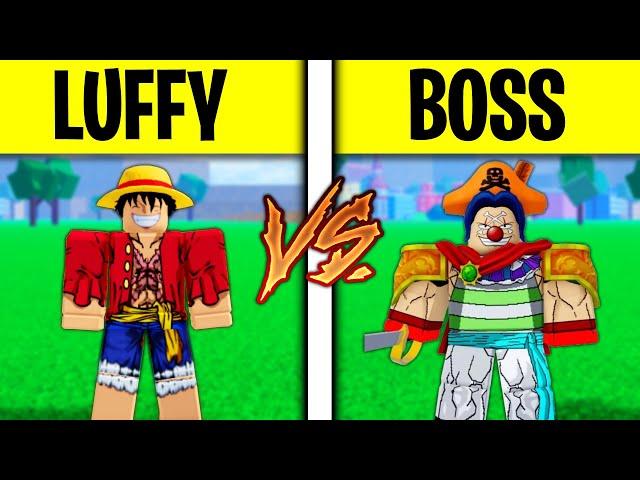 Luffy Vs Blox Fruits Bosses - Roblox Blox Fruits