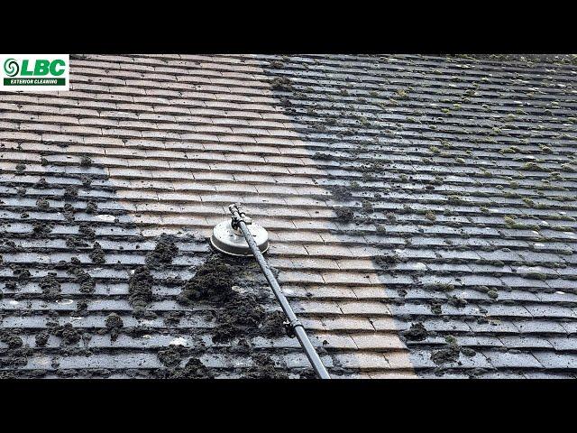 Incredible Roof Cleaning Transformation - Time Lapse!