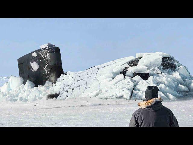 How US Massive Submarine Breaks Through Thick Ice to Resurface in the Arctic