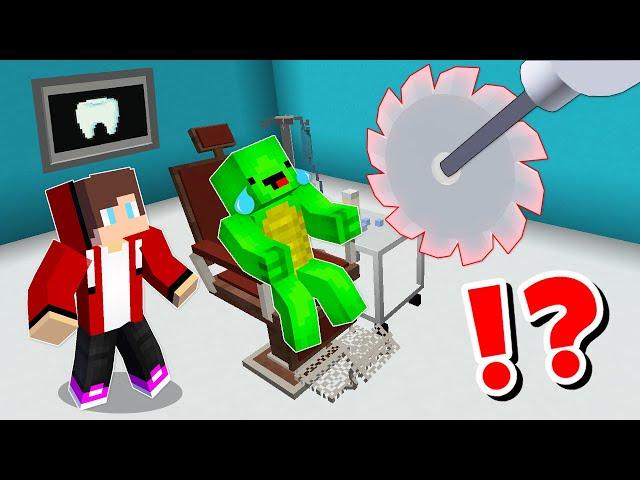 JJ and Mikey vs The Evil Dentist CHALLENGE in Minecraft / Maizen animation