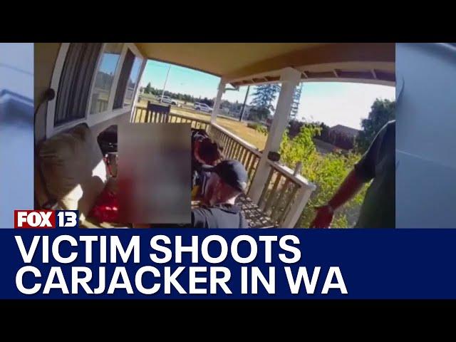 Woman opens fire on fleeing carjacker in Spanaway | FOX 13 Seattle