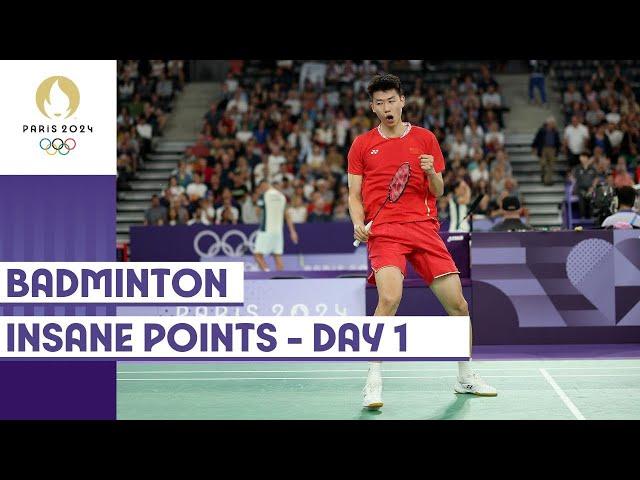 9 minutes of INSANE badminton points from #Paris2024 