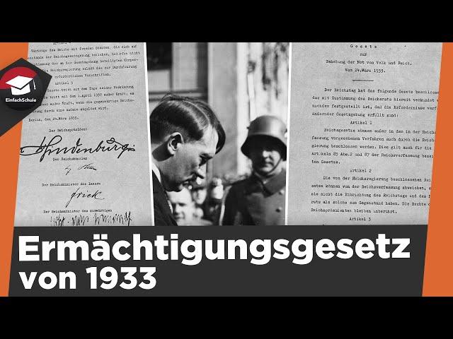 Ermächtigungsgesetz 1933 einfach erklärt - Aufbau der NS-Diktatur - das Ermächtigungsgesetz