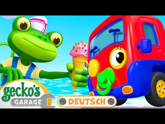 Notfall Eiscreme Abenteuer | 60-minütige Zusammenstellung｜Geckos Garage Deutsch｜LKW für Kinder ️