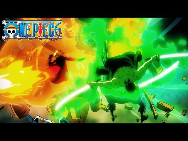 Zoro and Sanji Team Attack King and Queen | One Piece