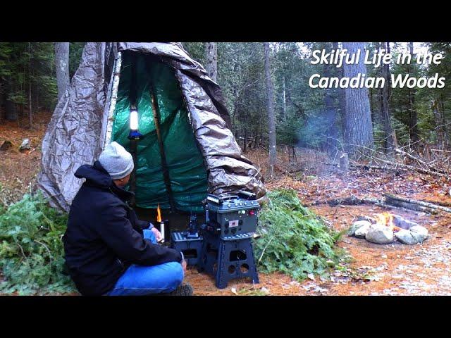 SKILFUL LIFE IN THE CANADIAN WOODS HOT TENT CAMP FIRE SURVIVAL BUSHCRAFT DIY POWER STATION COOKING