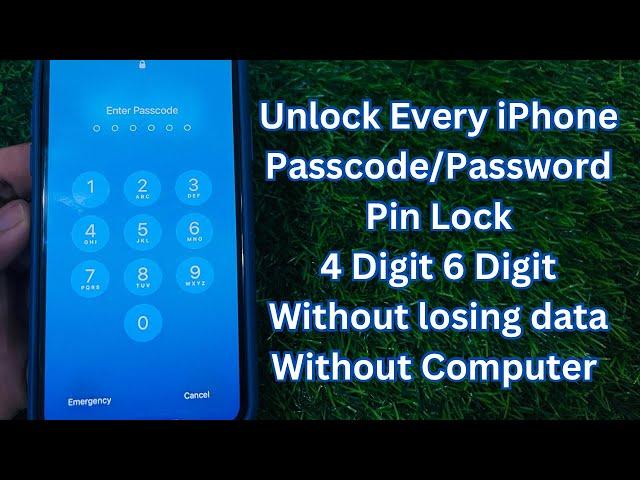 Unlock Every iPhone Passcode/Password/Pin Lock 4 Digit 6 Digit Without Losing Any Data No Computer