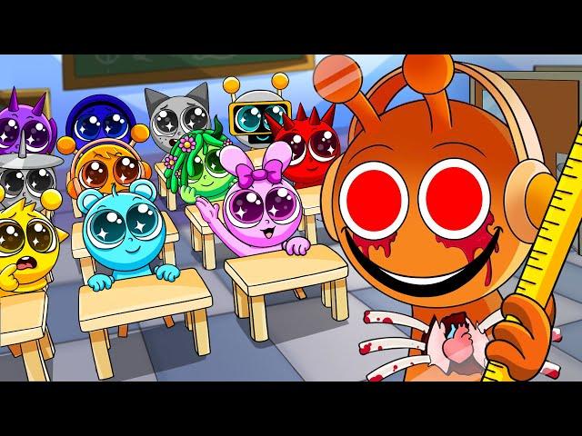 Incredibox Sprunki - ORANGE OREN at SCHOOL! | Cartoon Animation