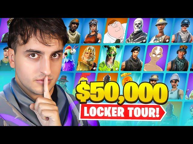 MCCREAMY'S $50,000 FORTNITE LOCKER TOUR! (2000+ Skins)