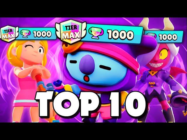 Top 10 Easiest MAX TIERS In Brawl Stars (After Update)