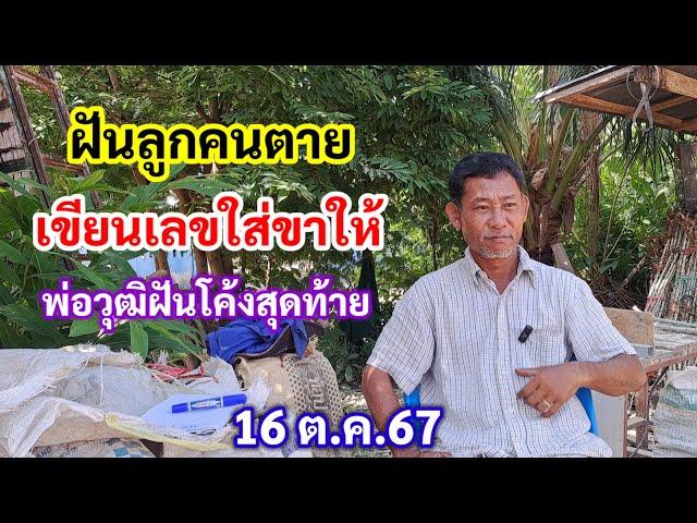 ฝันลูกคนตาย เขียนเลขใส่ขาให้ พ่อวุฒิฝันโค้งสุดท้าย 16 ต.ค.67