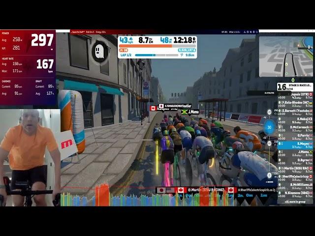 Zwift: Race London - Stage 3 (B) vs Eric Barnett & Zwifty Zwifter