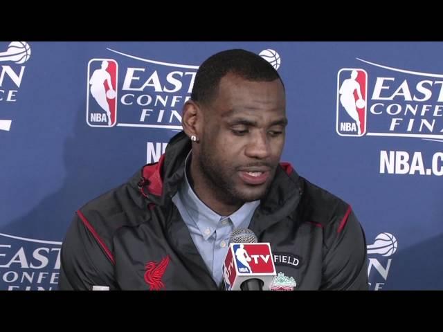 LeBron James reps Liverpool and talks workplace happiness