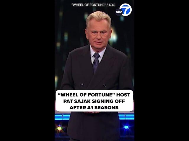 "Wheel of Fortune" host Pat Sajak signing off after 41 seasons