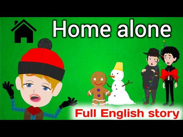 Home alone full short movie | English story | Animated stories | Learn English | Sunshine English