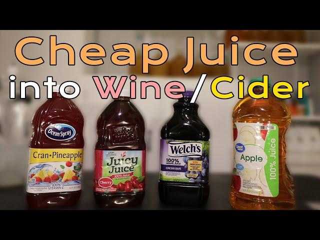 Cheap Juice into Wine/Cider (Bread Yeast vs Wine Yeast)