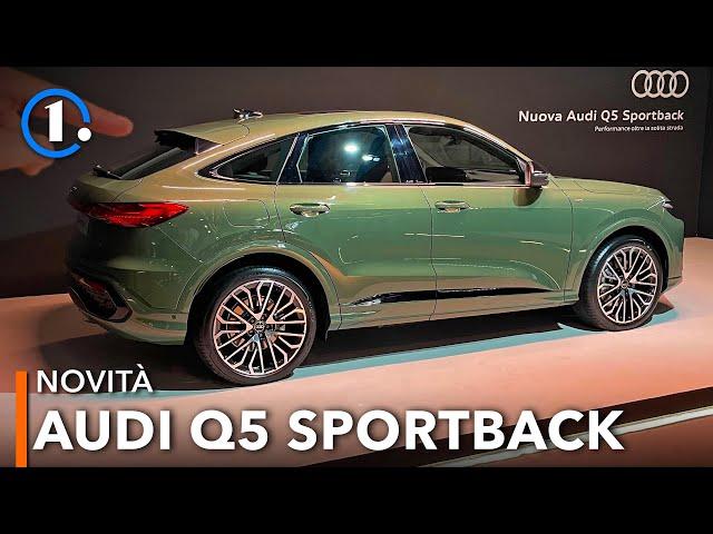 Audi Q5 Sportback (2025)  Dal VIVO il SUV coupé IBRIDO DIESEL e benzina: motori e prezzo