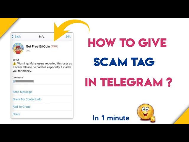 How to give "Scam Tag" any User in Telegram | Scam Tag Trick