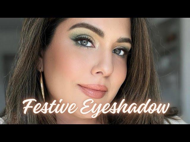 FESTIVE GOLD AND GREEN MAKEUP TUTORIAL