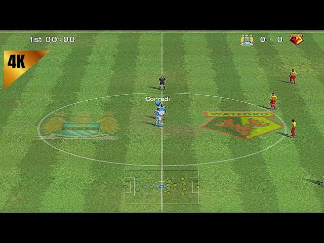 PES 6  -  Manchester City vs Watford FC   [Gameplay 4K]