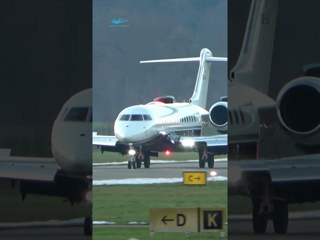  Bombardier Global 7500 OE-LLS Landing in Bern!️