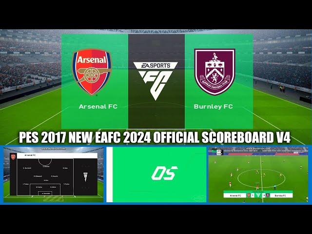 PES 2017 NEW EAFC 2024 OFFICIAL SCOREBOARD V4