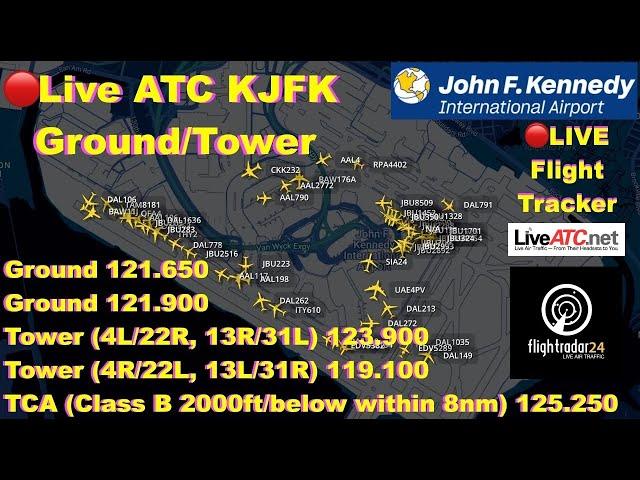 Live ATC KJFK Ground/Tower Real-Time Updates | Delays | Flight Tracker JFK Airport Radio Nov 25-1