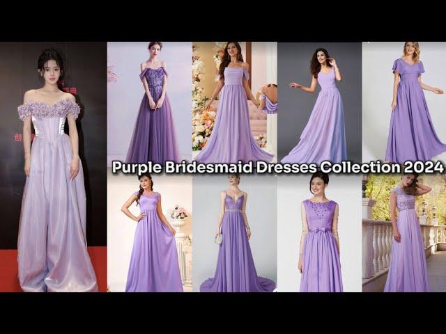 Purple Bridesmaid Dress 2024 | Most Beautiful Dress Style Outfit Ideas For Bridesmaid@roastbaaz