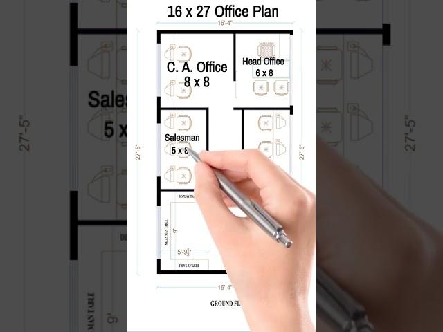 16 X 27  Office Plan | | Facility Zone |  #shorts #officeplan #officedesign  #ytshorts