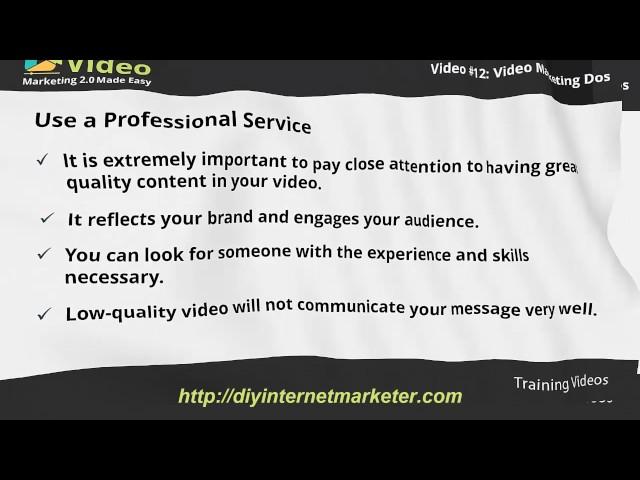 Internet Video Marketing Training Video11 Preview