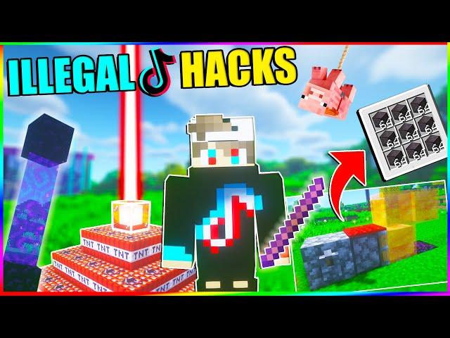 Minecraft EPIC Tiktok hacks and glitches 