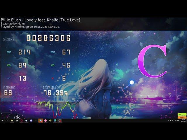 Replays - Billie Eilish - Lovely feat. Khalid [True Love] Osu