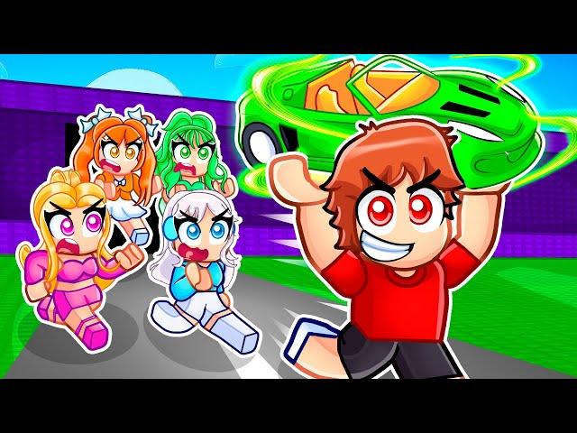 I Spent $100,000 In Roblox STEAL A CAR With MY CRAZY FAN GIRLS...
