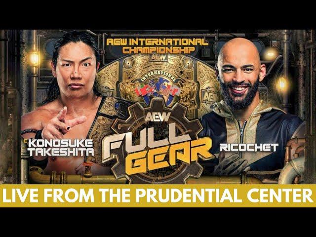 Konosuke Takeshita vs Ricochet AEW FULL GEAR 2024 LIVE #aew #prowresting #aewfullgear #aewfans