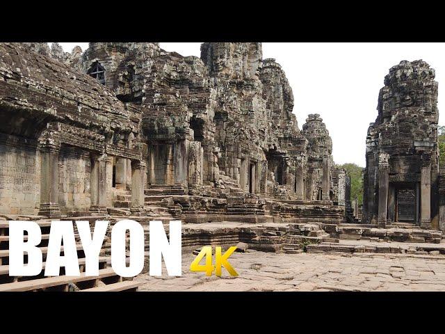 Bayon Temple, Angkor walking tour 4k 60fps